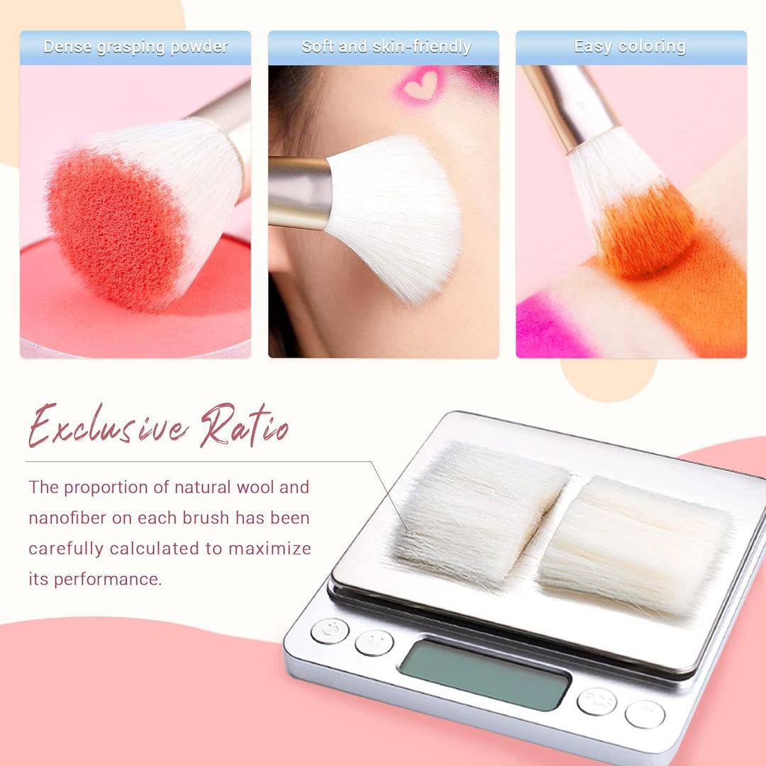 Jessup Pinselset Makeup Pinsel Make Up Pinsel Set 25 Stk Kosmetik Schmink Pinsel Augenpinsel Gesicht