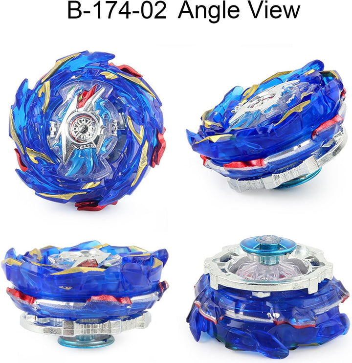 Gyros Turbo Set, 4D Metall Fusion Kampf Kreisel, Mit Battling Top Launcher, Geschenk-Sets,(B-174-1+B