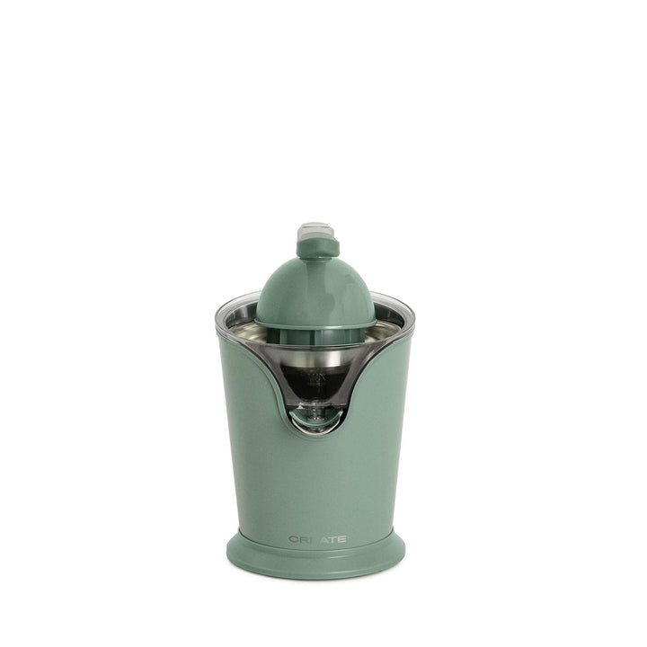 CREATE/JUICER PRESS/Elektrische Zitruspresse mit Hebel in Salbeigrün/Spritzfrei, 250ml Behälter, Fru