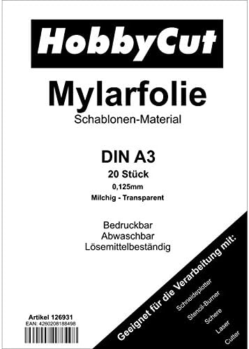 Mylar Airbrush Schablonen Material 20 Stück DIN A3 Folie Mylarfolie