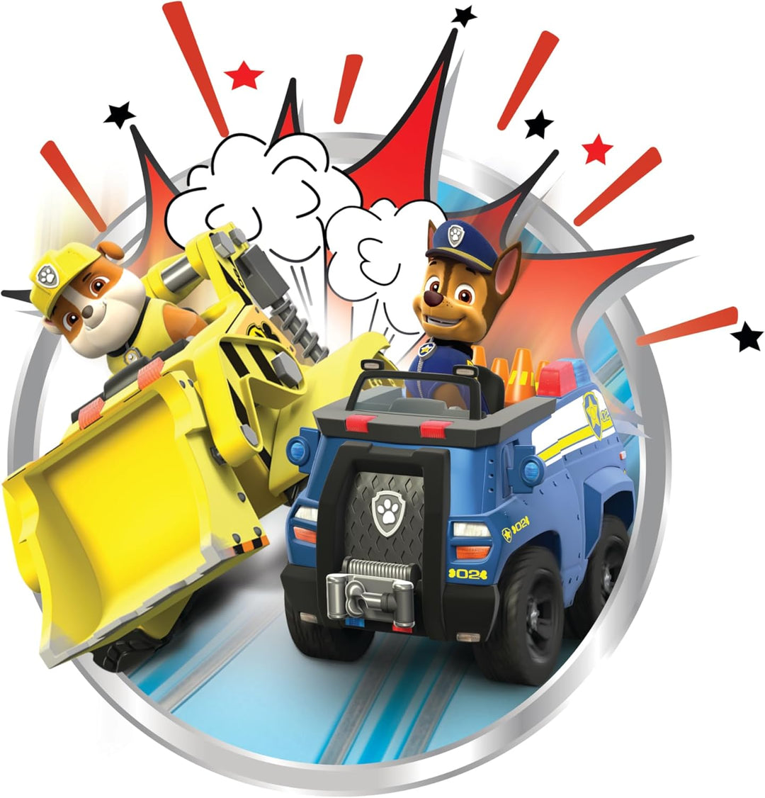 Carrera First PAW Patrol, On The Double – Spielbahn mit Chase & Rubble, spannende Abenteuer mit Flip