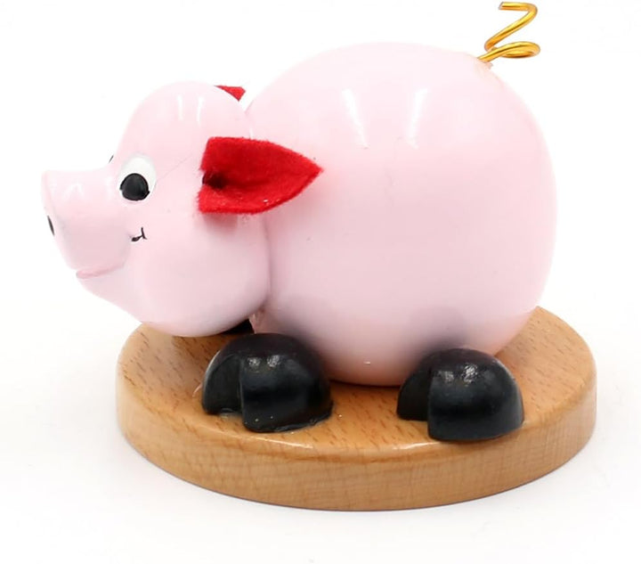Dekohelden24 Holz Räucherfigur Schweinchen in rosa, ca. 12 x 9,5 x 10 cm. 730317, Schweinchen