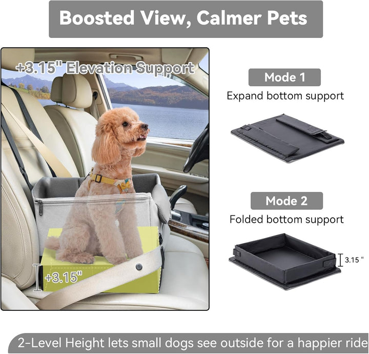 A 4 Pet Hundeautositz Hundesitz kleine Hunde mit Gurtbefestigung, Autositz Hundesitz Rückbank Beifah