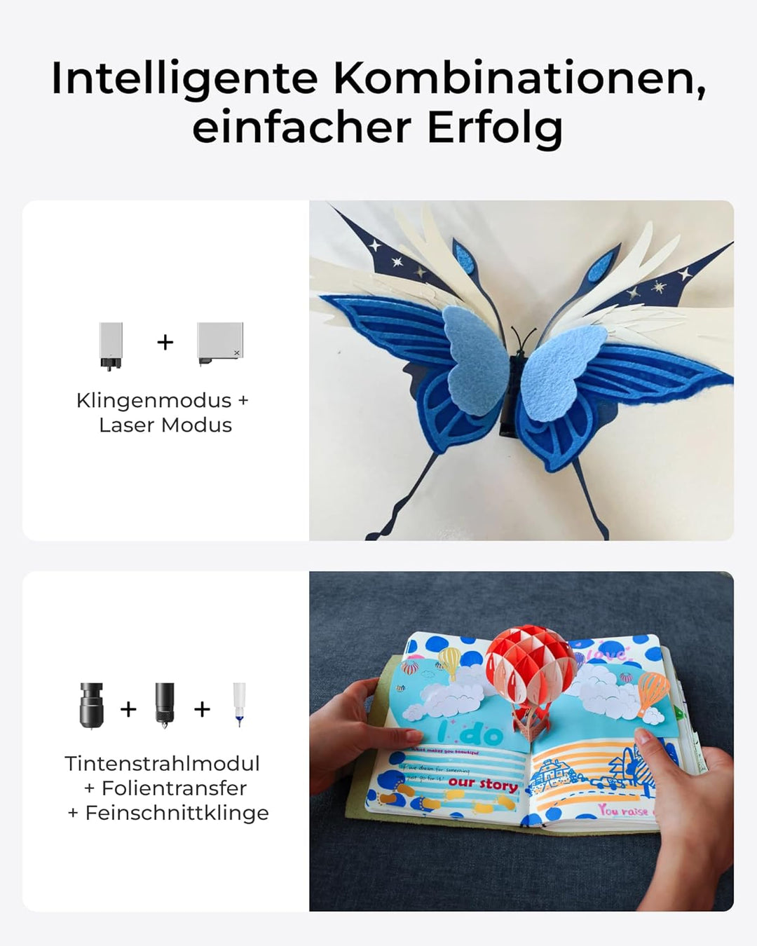 xTool M1 Ultra 4-in-1 Bastelmaschine - Stanzen, Vinyl schneiden, 20W gravieren und mit Stift zeichne