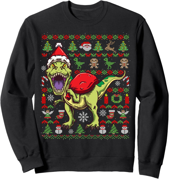 Ugly Christmas Tyrannosaurus Rex Weihnachten Geschenk Sweatshirt