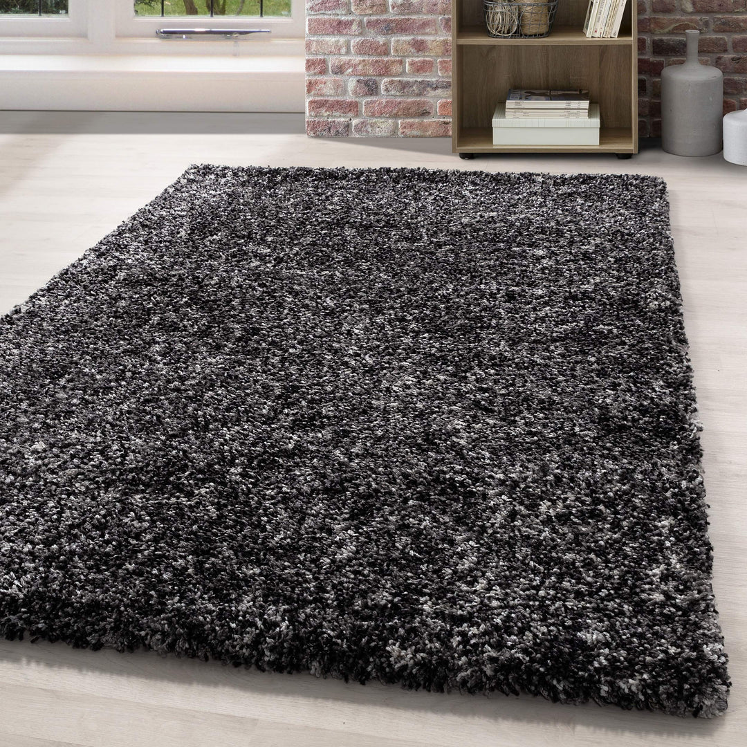 HomebyHome Shaggy Teppich Läufer Flur 60 x 110 cm - Hochflor Wohnzimmerteppich Mehrfarbig Extra Weic