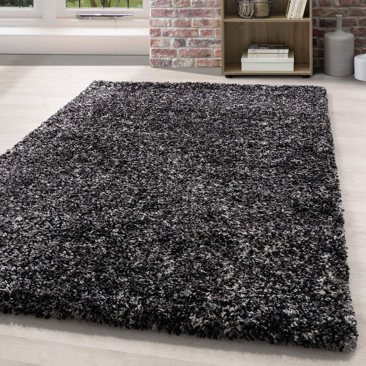 HomebyHome Shaggy Teppich Läufer Flur 80 x 150 cm - Hochflor Wohnzimmerteppich Mehrfarbig Extra Weic