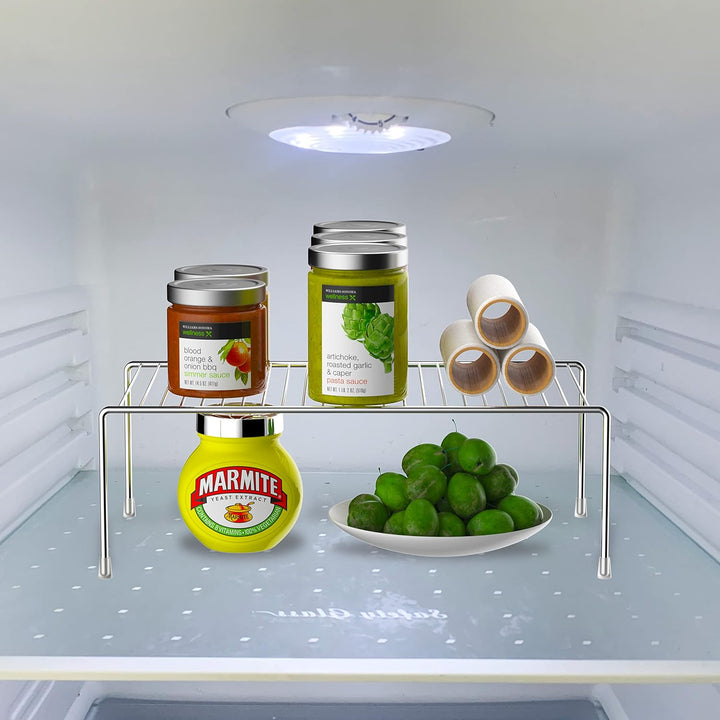 IPEGTOP 6er-Pack grosser Gefrierschrank-Aufbewahrungsregal, rostfreier Edelstahl, platzsparend, für