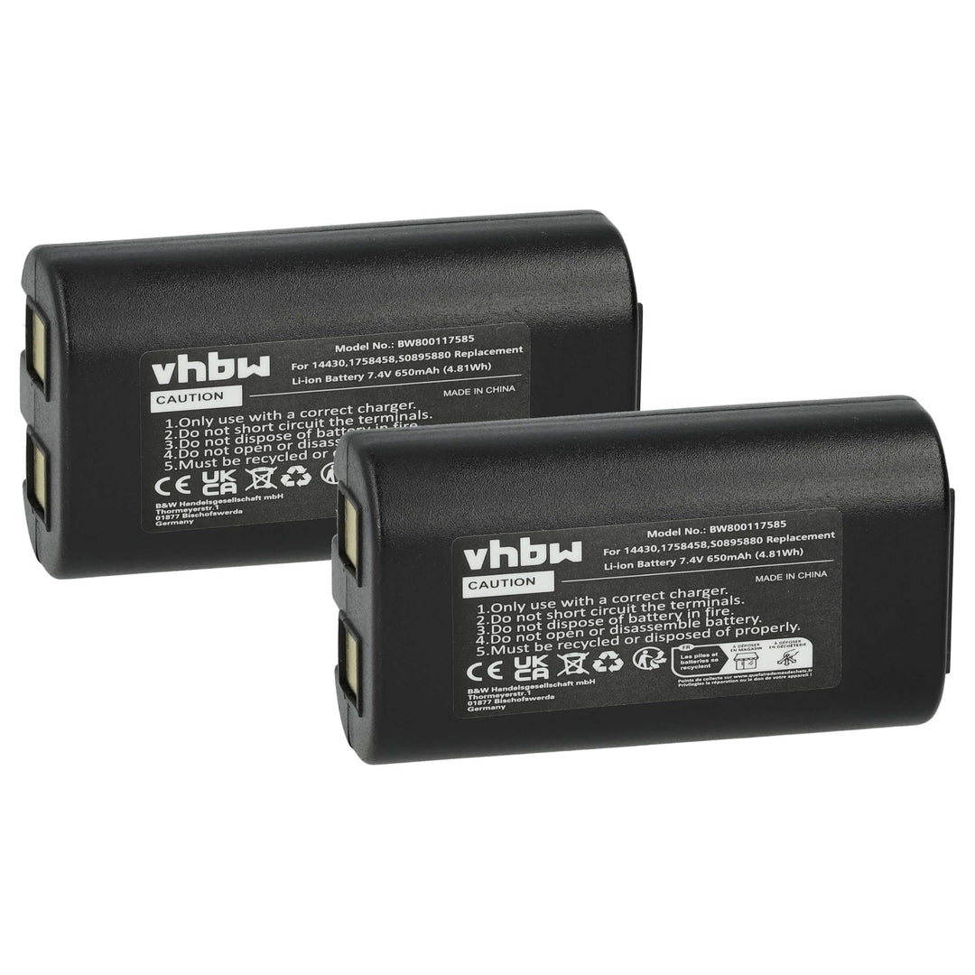 vhbw 2X Akku kompatibel mit Dymo LabelManager PnP, 260, 260P, 280 Drucker Kopierer Scanner Etiketten