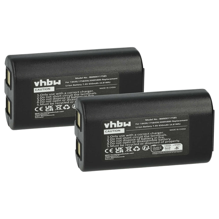 vhbw 2X Akku kompatibel mit Dymo LabelManager PnP, 260, 260P, 280 Drucker Kopierer Scanner Etiketten