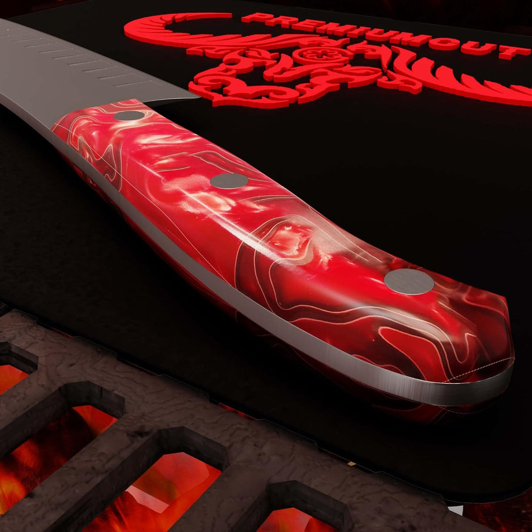 Giesser seit 1776 - Made in Germany - Japanisches Kochmesser 16 cm, Kullenschliff Red Diamond, Premi