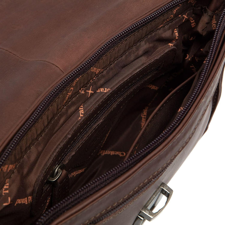 The Chesterfield Brand Wax Pull Up Porto Umhängetasche Leder 21 cm