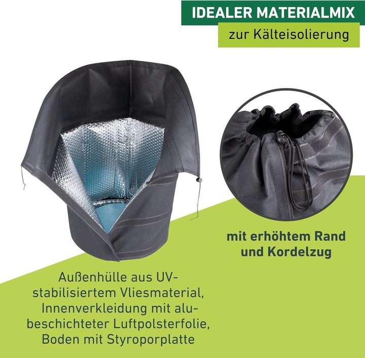 Winter-Topfschutz SUPERPROTECT XL, Thermo Pflanzkübel, Winterschutz für Topfpflanzen, Frostschutz Kü