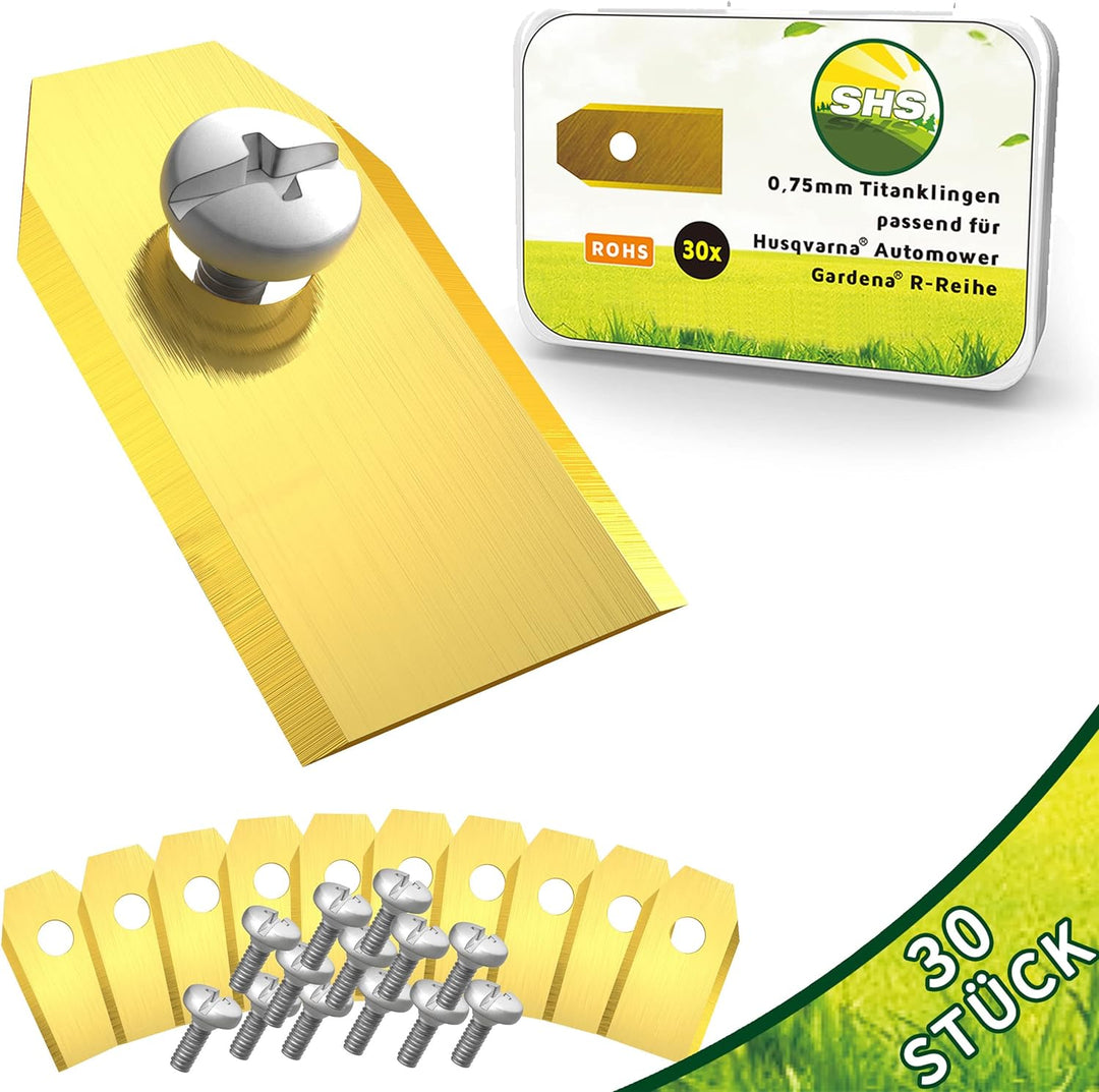 50m Begrenzungskabel + 150 Erdspiesse + 30 Klingen für Mähroboter Rasenmäher Rasenroboter Zubehör SE
