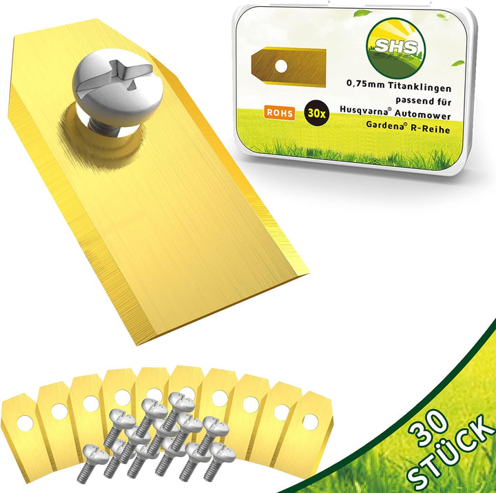 50m Begrenzungskabel + 150 Erdspiesse + 30 Klingen für Mähroboter Rasenmäher Rasenroboter Zubehör SE