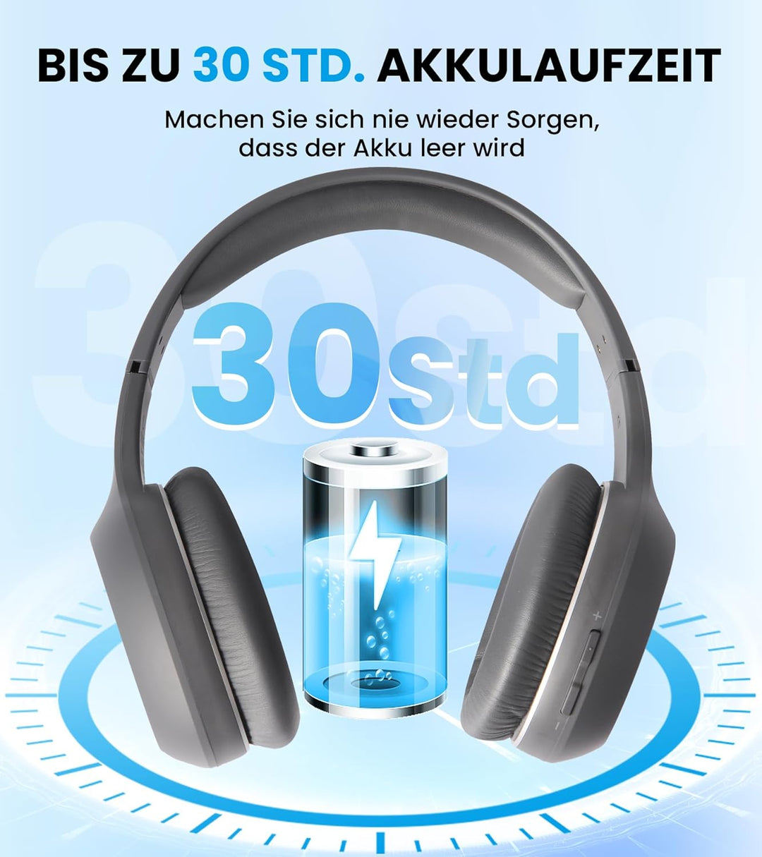 EDIFIER W600BT Bluetooth-Headset (Bluetooth V5.1) - Kabellose Over-Ear Kopfhörer mit bis zu 30 Std.
