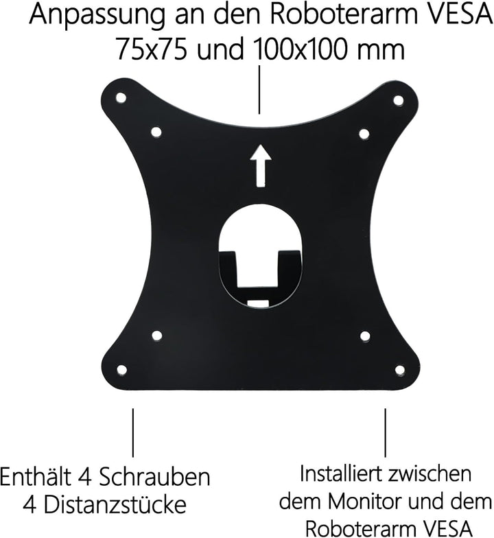27M VESA-Halterungsadapter kompatibel mit HP Pavilion 22", 24", 27" Monitorarm/Halterung VESA-Bügela