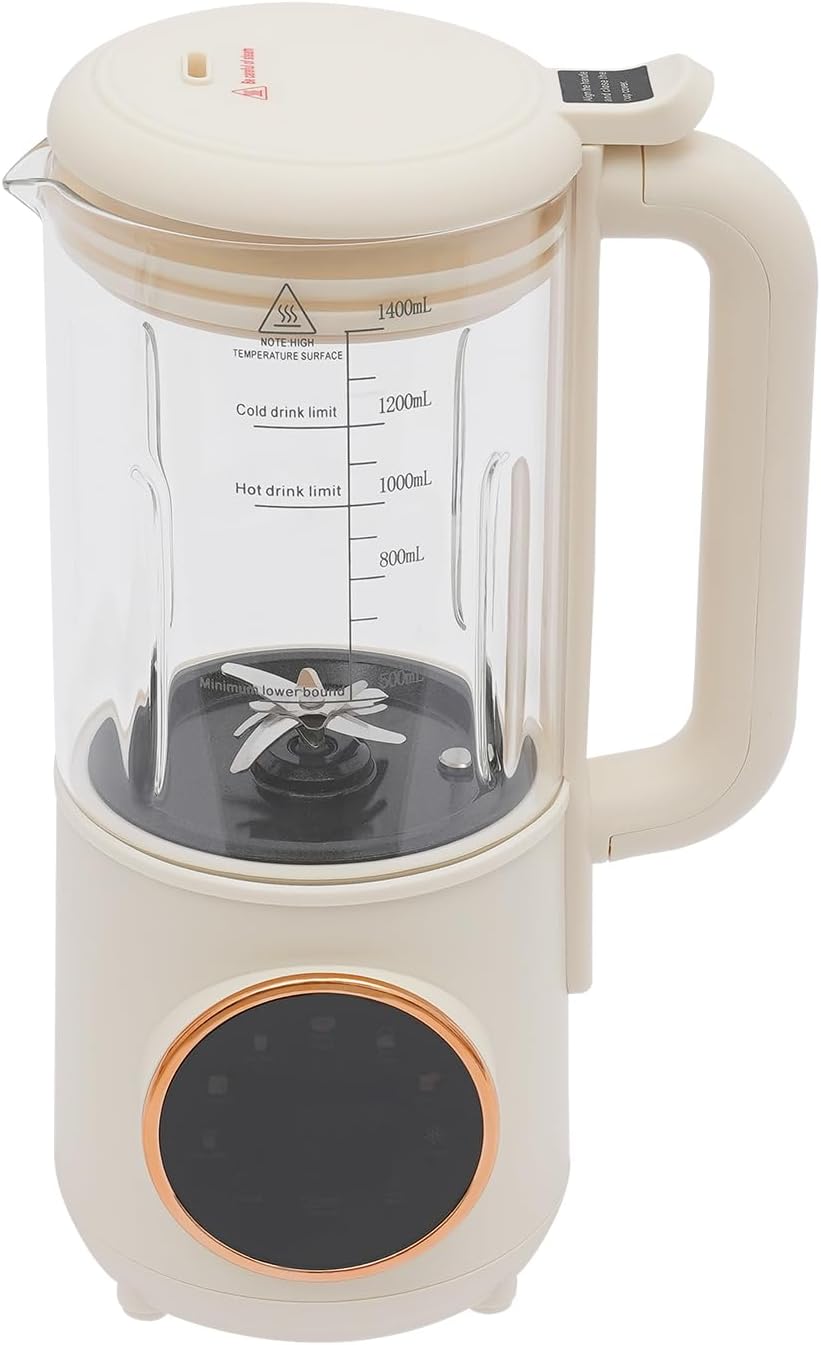 Sojamilchmaschine, 1,4 l, automatische Pflanzenmilchmaschine, mit LED-Touchscreen und Griff, stabile