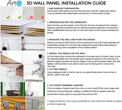 Art3d 3d Wandpaneele PVC Wave Board Strukturierte 3D-Wand Panels Weiss, 50x50cm (12er Pack)