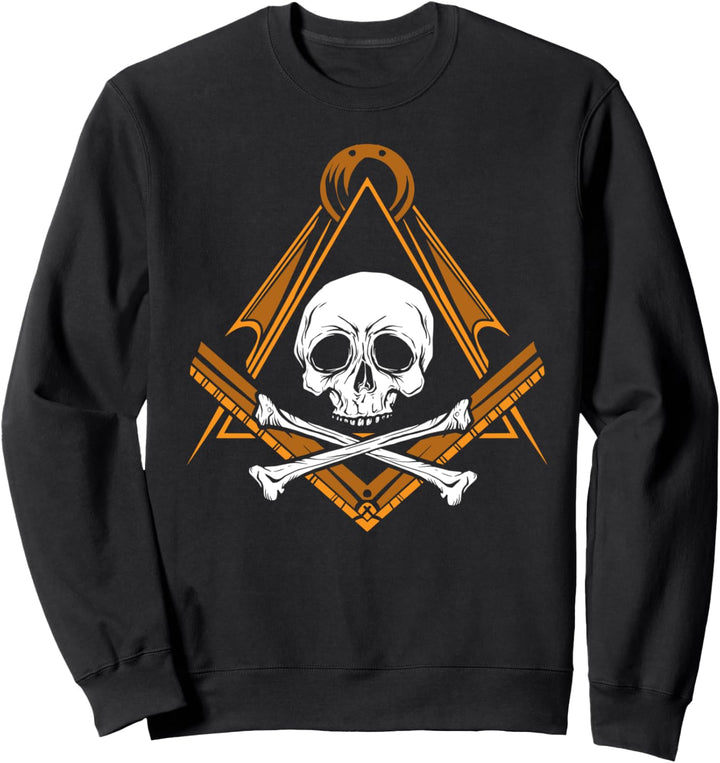 Freimaurer Logen Symbol Zirkel, Winkel und Totenkopf Sweatshirt
