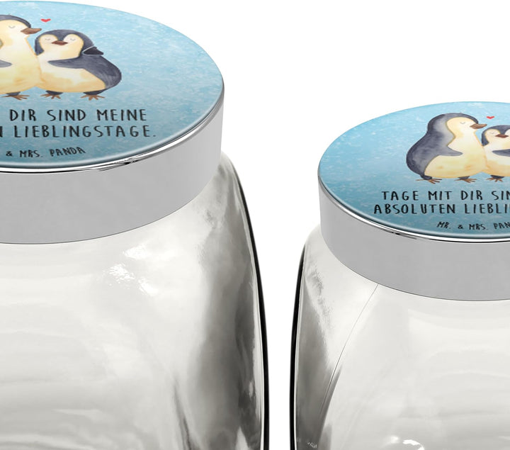 Mr. & Mrs. Panda Teedose Pinguin umarmen L 870ml - Geschenk, Lebensmittelbehälter, Hochzeitstag, Lie