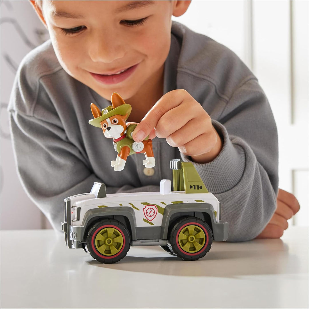 PAW PATROL, Jungle Cruiser mit Tracker-Figur (Sustainable Basic Vehicle/Basis Fahrzeug), Spielzeug f
