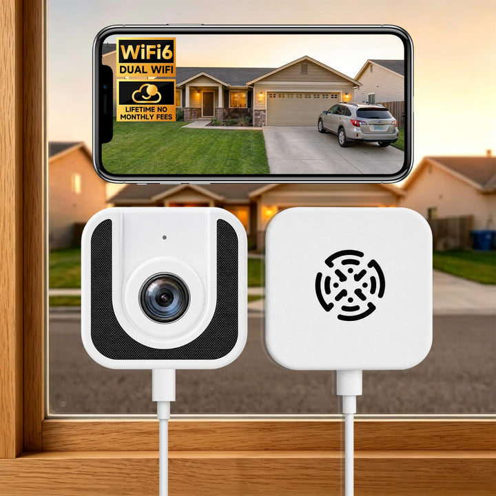 2pcs 3MP Fensterkamera Überwachungskamera Innen 5G/2,4GHz WLAN Weiss-2pcs, Weiss-2pcs