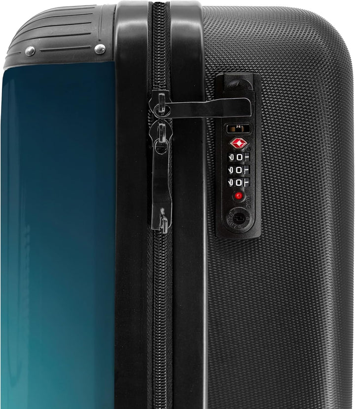 NoBoringSuitcases.com® Koffer Handgepäck Trolley Rollkoffer Kleine Reisekoffer mit 4 Rollen - Hund -