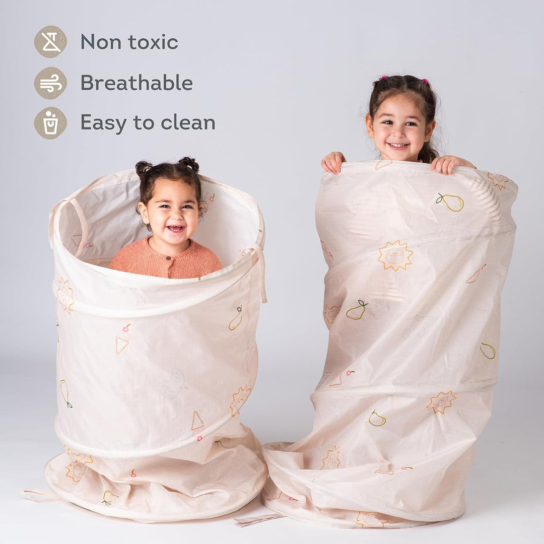 Taf Toys 13635 - Tunnel für Babys – 45 cm x 120 cm, mit Tragetasche – Ab 6 Monaten, fördert Bewegung