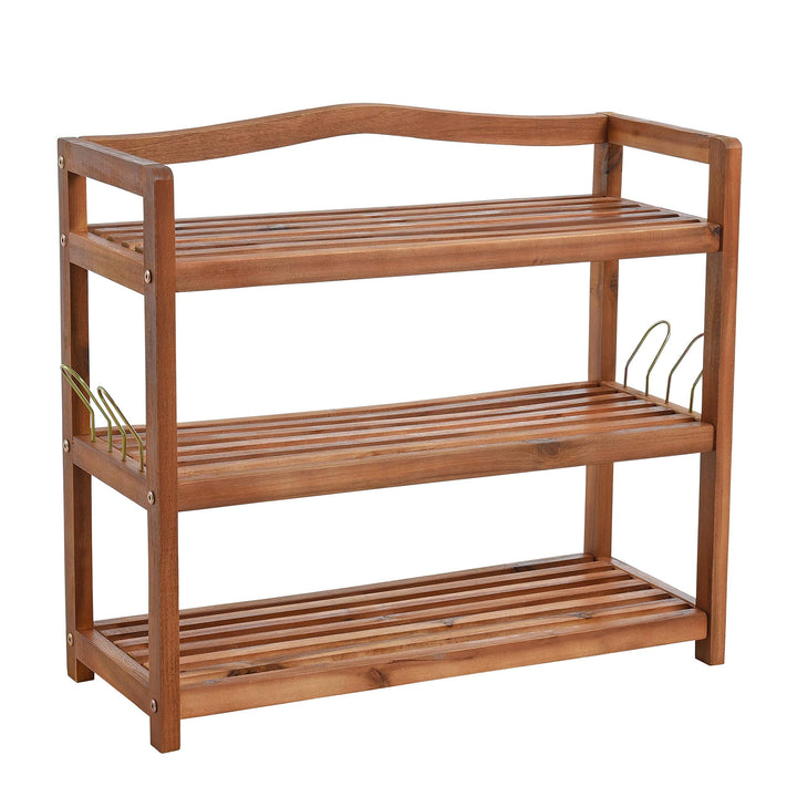 ESTEXO Holz Schuhregal Schuhschrank Holz Regal Schuhständer 3 Etagen Schuhablage Ablage Bank Akazien