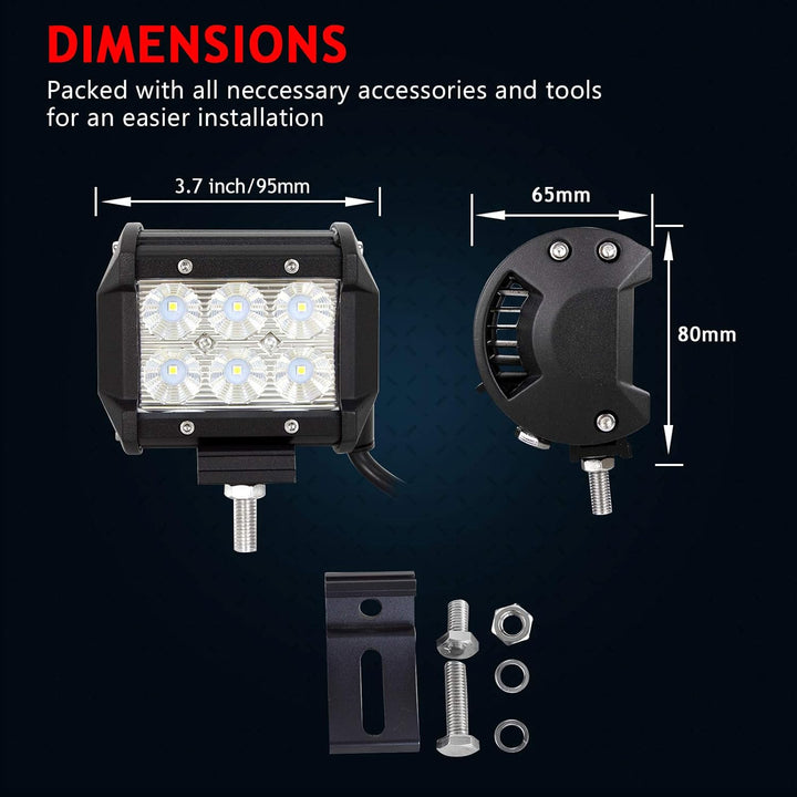 AUXTINGS LED Zusatzscheinwerfer Scheinwerfer 106 cm 240W LED Nebelscheinwerfer+ 10cm Flutlight led a