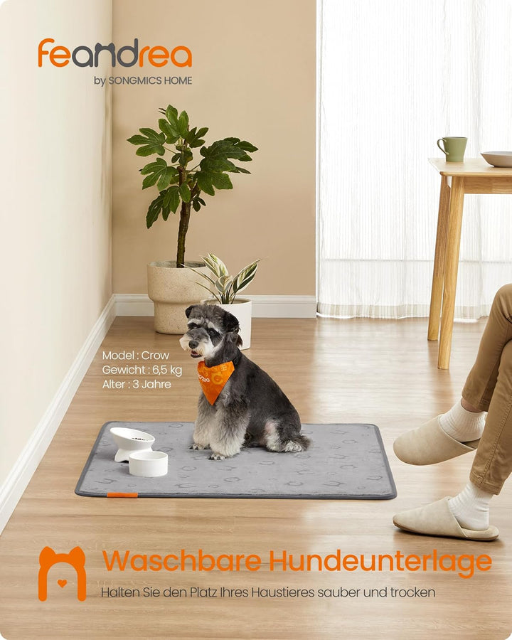Feandrea Hundedecke, 2er Set, Wiederverwendbare Hundematte, 91 x 86 cm, M, wasserdicht, auslaufsiche