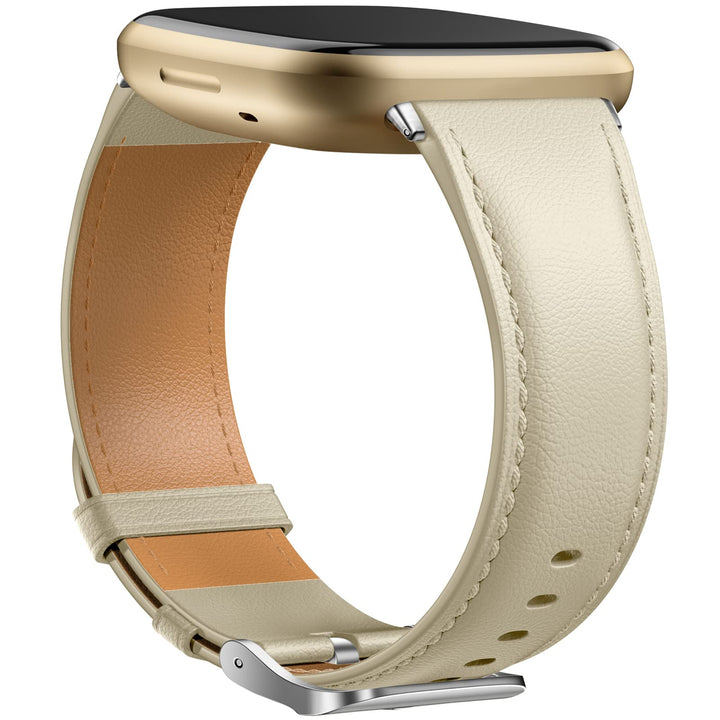 Dirrelo Echtes Leder Armband Kompatibel mit Fitbit Versa 3 Armband/Versa 4 Armband/Sense Armband/Sen