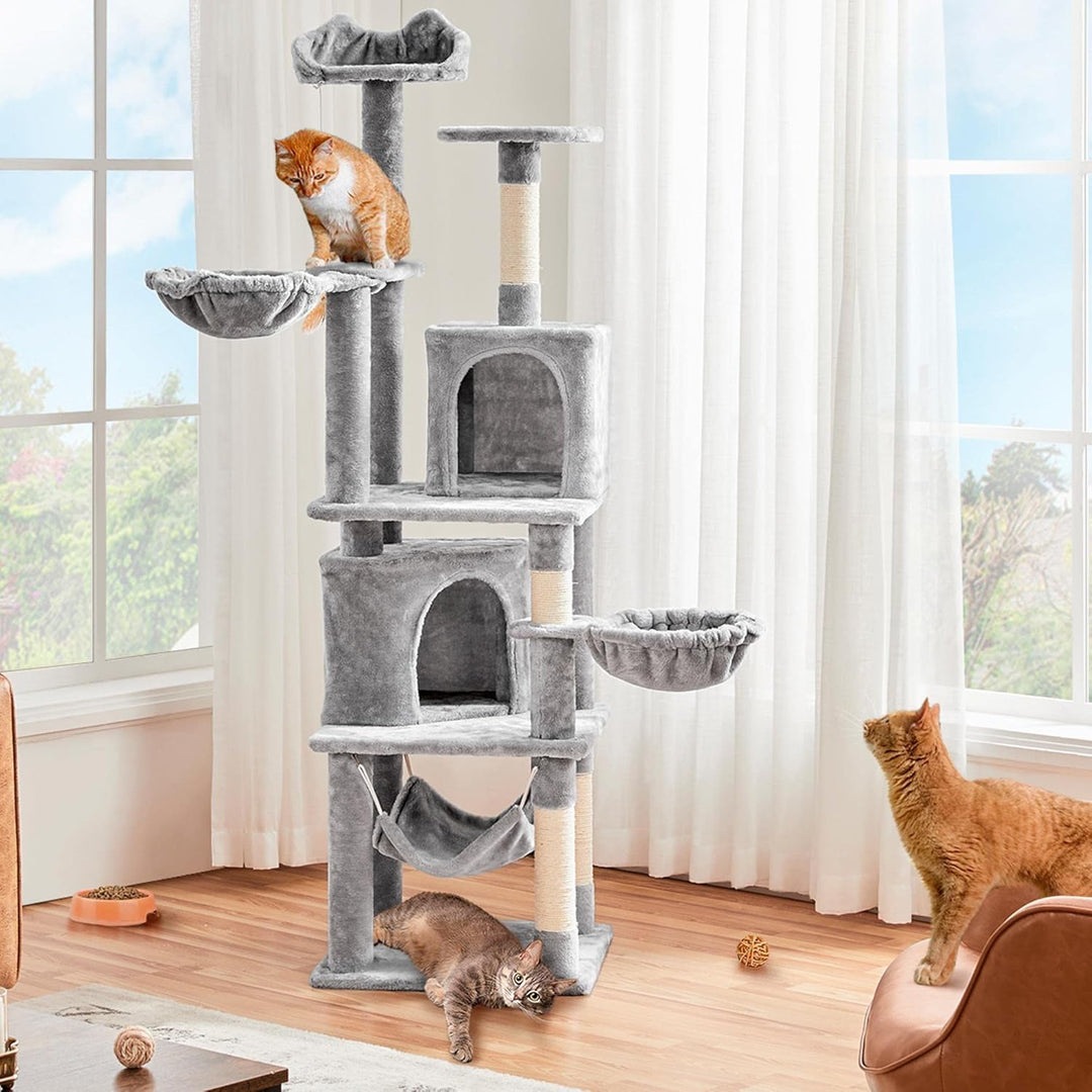 Yaheetech XXL Katzenkratzbaum 175 cm deckenhoch Kratzbaum für grosse Katzen, Stabil Kletterbaum mit