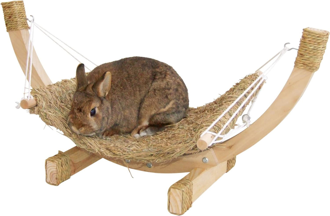 Kerbl Hängematte Siesta (Liegematte für Kleintiere/Nagetiere, besteht aus getrocknetem Gras, ohne Dr