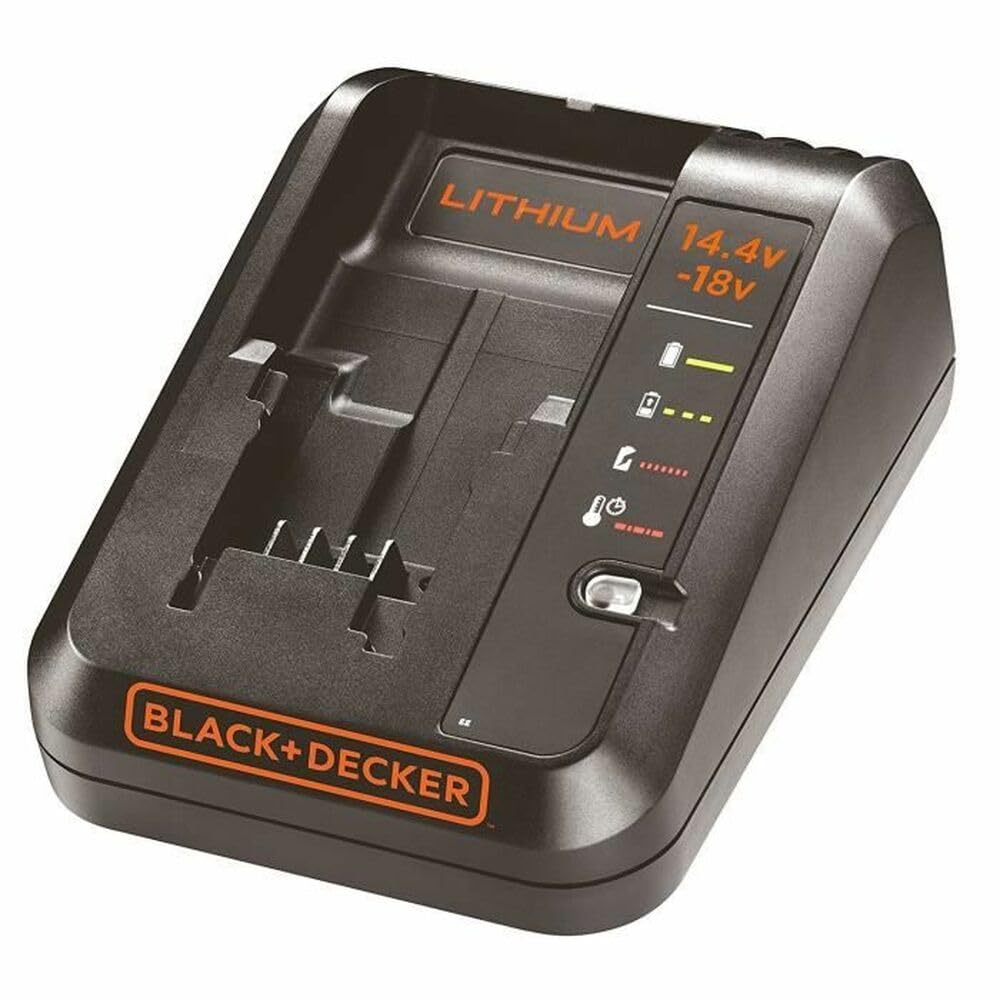Black+Decker Multivolt-Schnellladegerät (für 14,4V Li-Ionen, 1Ah und 18V, 1Ah Akkus, Bestandteil des