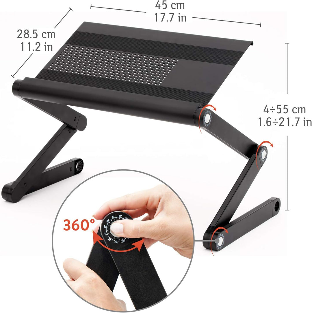 WonderWorker Nobel Extra breiter ergonomischer Laptop-Schreibtisch, Verstellbarer Laptop-Ständer, Be