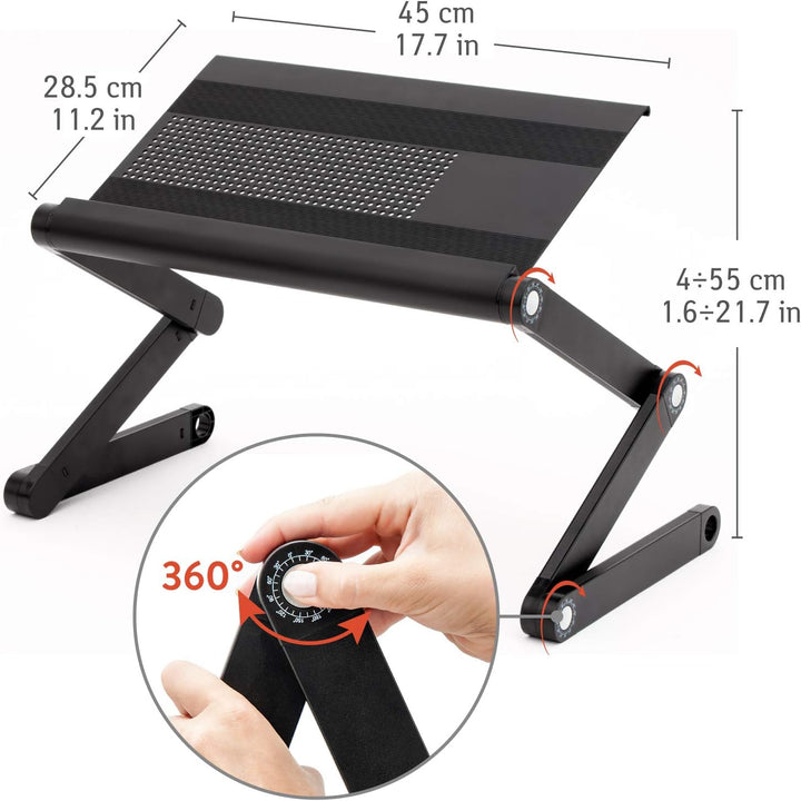 WonderWorker Nobel Extra breiter ergonomischer Laptop-Schreibtisch, Verstellbarer Laptop-Ständer, Be