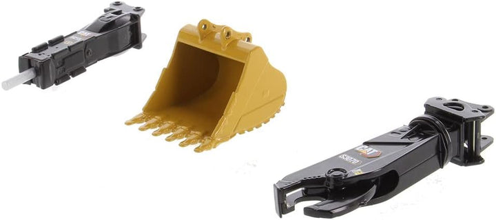 Diecast Masters Caterpillar Bagger mit extra Werkzeuge Cat 395 GP, Massstab 1:50, ca. 8,9 x 11,4 x 2