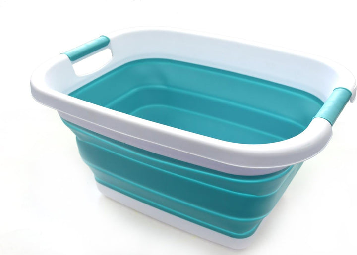 SAMMART 25L Zusammenklappbarer Wäschekorb / -wanne - Faltbarer Aufbewahrungsbehälter/Organizer - tra