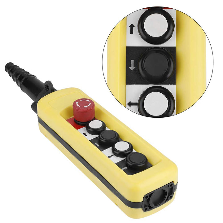 XAC-A4713 Crane Kettenzug Push-Control-Schalter Knopfschalter Heben Anhänger Controller 4 Tasten