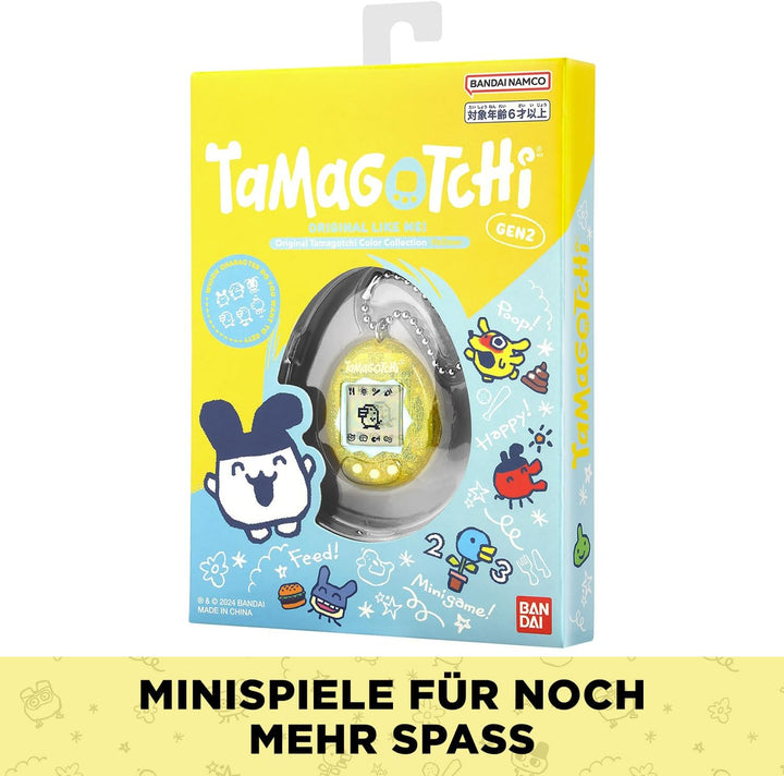 Bandai - Original Tamagotchi Color Collection Yellow - Elektronisches virtuelles Haustier mit Farbdi