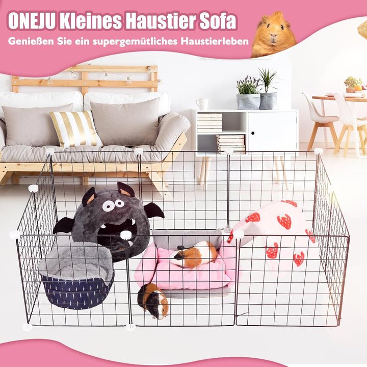 ONEJU Meerschweinchen-Bett, Meerschweinchen-Sofa, Kaninchen-Bett, Kaninchen-Sofa, Meerschweinchen-Kä