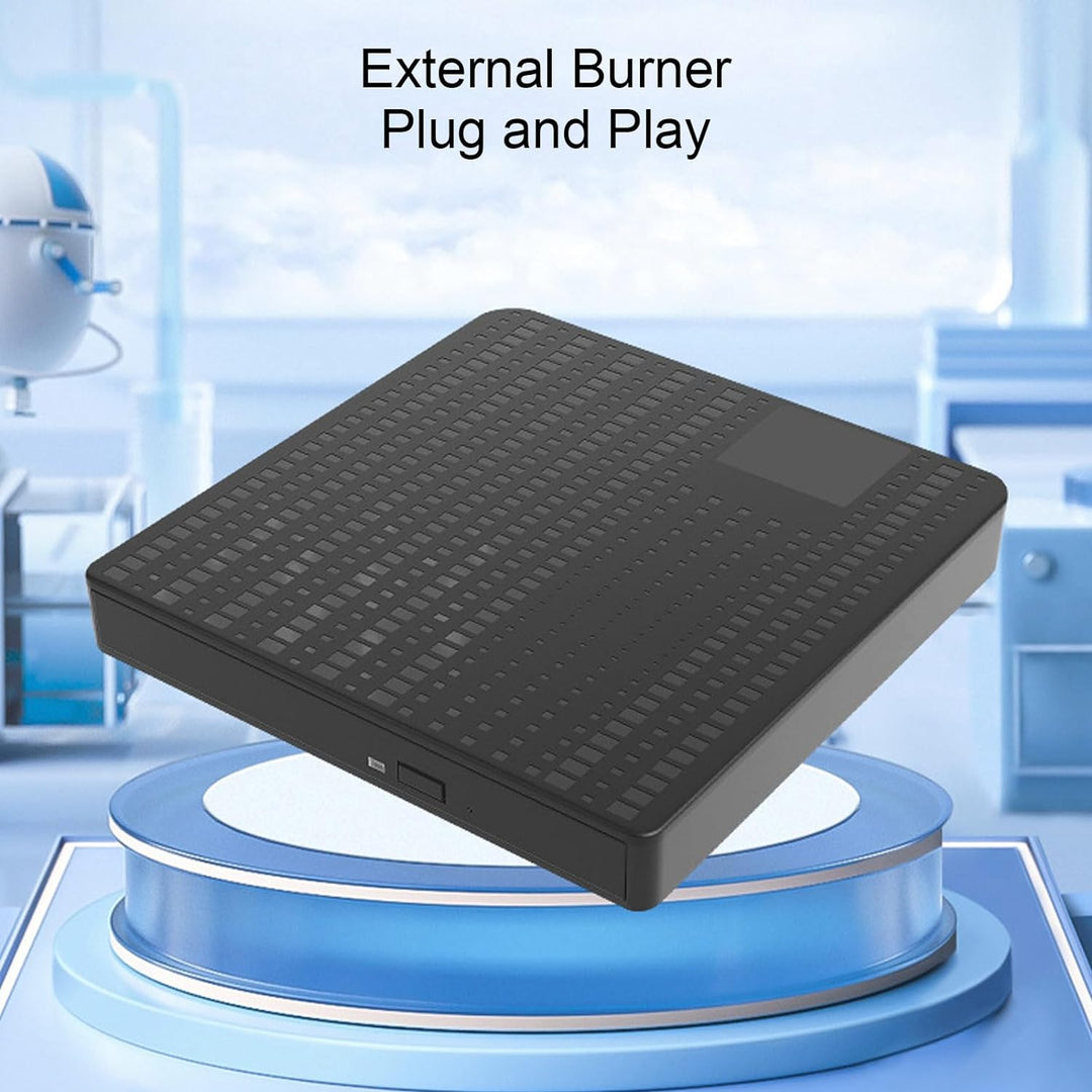 Externes CD DVD Laufwerk, USB 3.0 Typ C CD DVD Brenner Lesegerät, Tragbarer DVD Brenner mit Steckpla