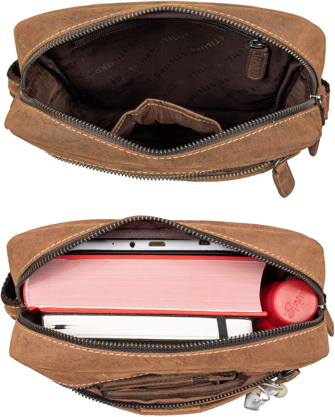 STILORD 'Fox' Herrentasche Leder Vintage Messenger Bag Männer Handtasche klein für 10,1 bis 10,5 Zol