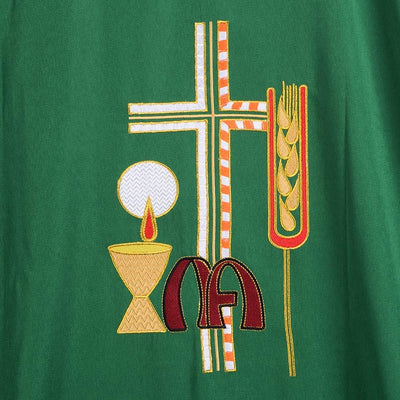 BLESSUME Priest Kasel Gewand bestickt vestments Altar Mass grün (Style#3), Style#3