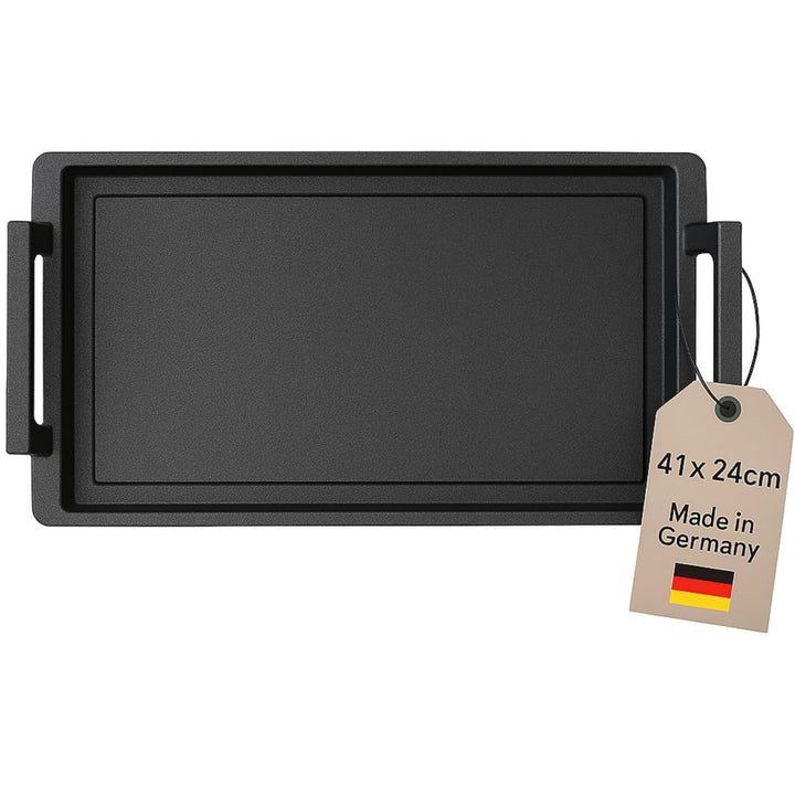 Lieblingspfanne Teppanyaki Grillplatte 41x24 cm I mit Seitengriffen I glatte antihaftbeschichtete Pl