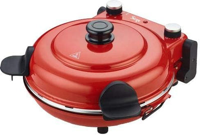 Sirge OSOLEMIO Pizzaofen 1200 W - 400 °C - [Neuheit Stein schwarz ] - Durchmesser 30cm - Pizzaofen i