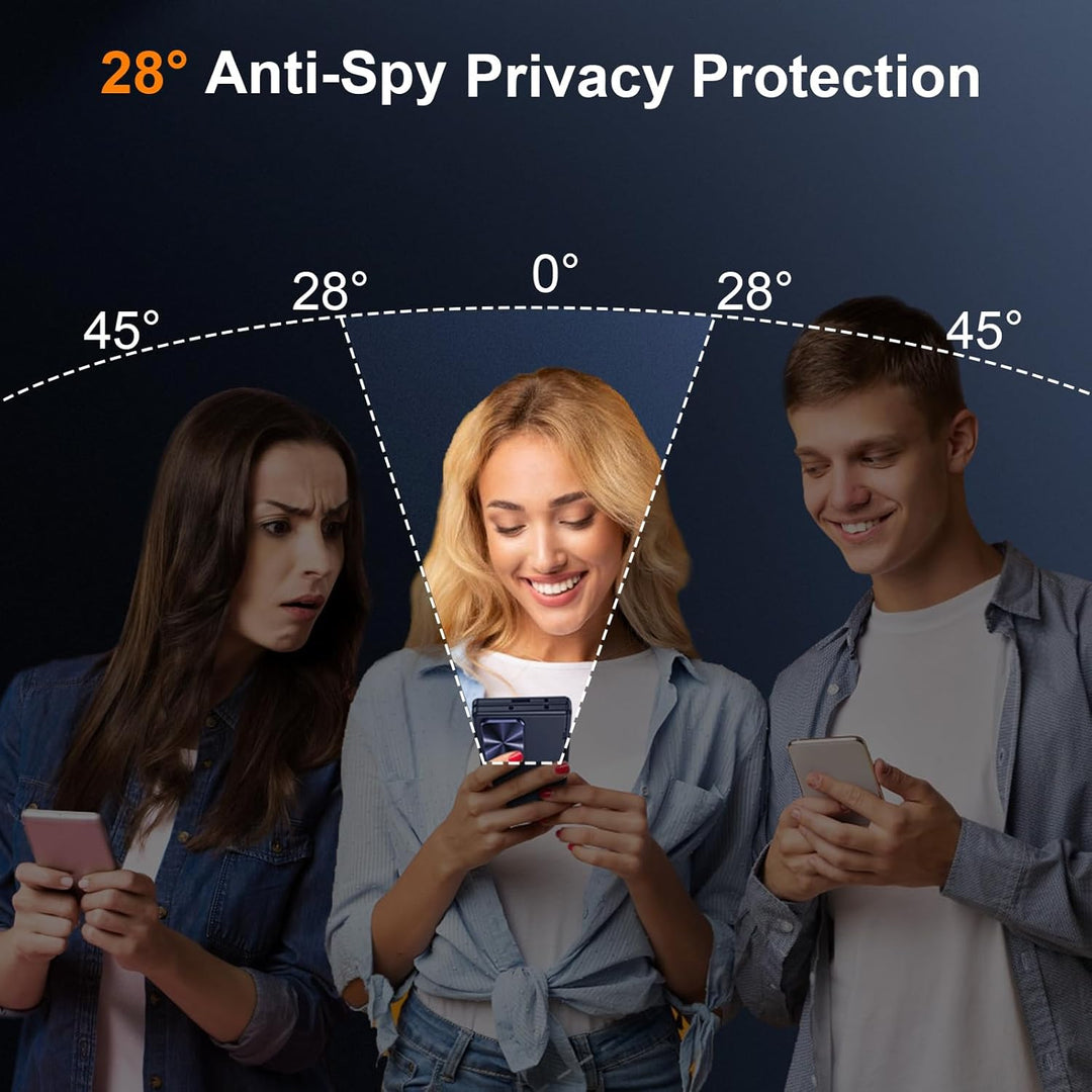 für Samsung Galaxy Z Fold6 Hülle: mit Anti-Spion Privatsphäre Bildschirmschutz, Built-in Kamera Kick