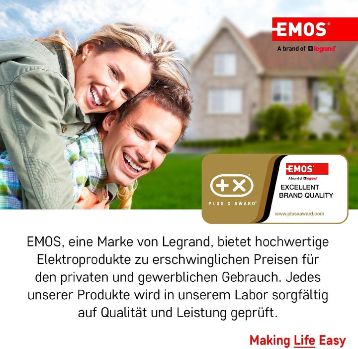 EMOS - UTP Netzwerkkabel CAT 5e, 100m, PVC - CAT5e-Patchkabel UTP - Gigabit LAN Kabel - ungeschirmte
